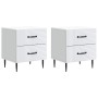 Éjjeliszekrény 2 pcs fehér 43 x 34,5 x 47,5 cm szerelt fa