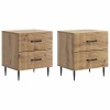 Éjjeliszekrény fiókkal 2 pcs kézműves tölgy 43 x 34,5 x 47,5 cm