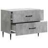 Éjjeliszekrény betonszürke 62 x 34,5 x 47,5 cm szerelt fa