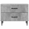 Éjjeliszekrény betonszürke 62 x 34,5 x 47,5 cm szerelt fa