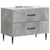 Éjjeliszekrény betonszürke 62 x 34,5 x 47,5 cm szerelt fa