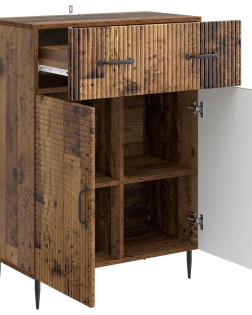 Széf fiókkal antik fa 66 x 34,5 x 89,5 cm szerelt fa