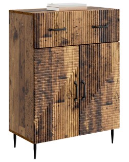 Széf fiókkal antik fa 66 x 34,5 x 89,5 cm szerelt fa