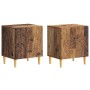 Éjjeli asztal 2 pcs antik fa 43 x 34,5 x 50 cm szerelt fa