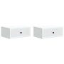 Éjjeliszekrény fiókkal 2 pcs fehér 49 x 34,5 x 20 cm szerelt fa