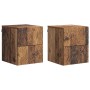 Fali éjjeli szekrény 2 pcs antik fa 34,5 x 33 x 40 cm