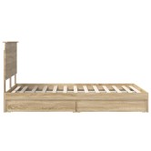 Tárolós ágy fejtámlával sonoma tölgy 135 x 190 cm faanyag Tárolós ágy fejtámlával sonoma tölgy 135 x 190 cm faanyag