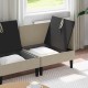 Nappali bútor szett 3 pcs homokszín szövet
