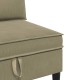 Nappali bútor szett 3 pcs khaki szövet
