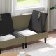 Nappali bútor szett 3 pcs khaki szövet