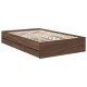 Ágykeret fiókkal tárolóval barna tölgy 120 x 200 cm mérnöki fa