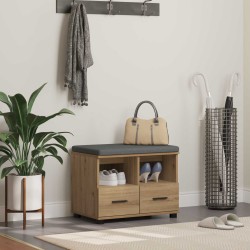 Előtér pad párnával fiókkal artisan tölgy 60 x 38 x 46 cm