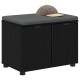 Előtér pad párnával tárolóval fekete tölgy 60 x 38 x 46 cm