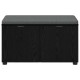 Előtér pad párnával tárolóval fekete tölgy 80 x 38 x 46 cm