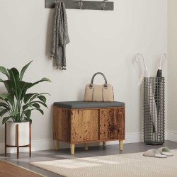 Előtér pad párnával tárolóval ajtóval öreg fa 60 x 38 x 46 cm