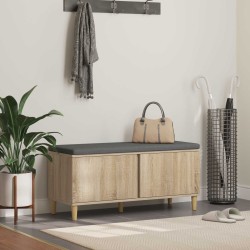 Előtér pad párnával tárolóval sonoma tölgy 60 x 38 x 46 cm