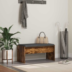 Előtér pad párnával füstölt tölgy 80 x 38 x 46 cm