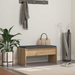 Előtér pad párnával artisan tölgy 80 x 38 x 46 cm