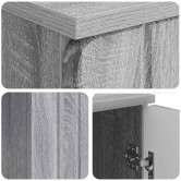 Asztal polcokkal szürke sonoma 142,5 x 50 x 75 cm szerelt fa