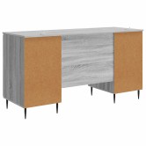 Asztal polcokkal szürke sonoma 142,5 x 50 x 75 cm szerelt fa