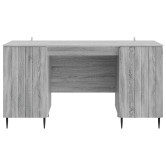 Asztal polcokkal szürke sonoma 142,5 x 50 x 75 cm szerelt fa