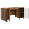 Asztal polcokkal ajtóval antik fa 142,5 x 50 x 75 cm szerelt fa