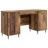 Asztal polcokkal ajtóval antik fa 142,5 x 50 x 75 cm szerelt fa