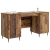 Asztal polcokkal ajtóval antik fa 142,5 x 50 x 75 cm szerelt fa