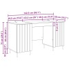 Asztal polcokkal ajtóval antik fa 142,5 x 50 x 75 cm szerelt fa