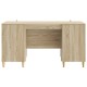 Asztal polcokkal sonoma tölgy 142,5 x 50 x 75 cm szerelt fa