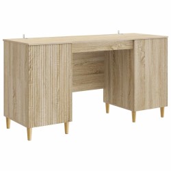 Asztal polcokkal sonoma tölgy 142,5 x 50 x 75 cm szerelt fa