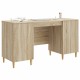 Asztal polcokkal sonoma tölgy 142,5 x 50 x 75 cm szerelt fa