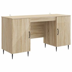 Asztal polcokkal sonoma tölgy 142,5 x 50 x 75 cm szerelt fa