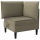 Sarok sofa tárolóval khaki bársony