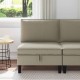 Középső sofa tárolóval homokszín bársony