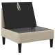 Középső sofa tárolóval homokszín bársony
