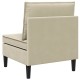 Középső sofa tárolóval homokszín bársony