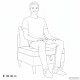 Középső sofa tárolóval homokszín bársony