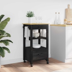 Konyhai kocsi egyszínű fekete