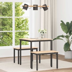 Étkezőasztal természetes 70 x 70 x 75 cm tömör fenyőfa