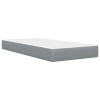 Ágykeret matraccal világosszürke 80x 200 cm poliészter