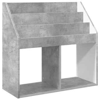 Gyerek könyvespolc beton szürke 72,5 x 29,5 x 69 cm faanyag