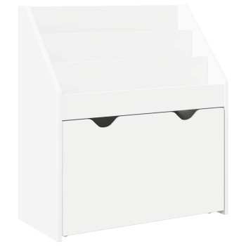 Gyerek könyvespolc fiókkal fehér 60 x 29,5 x 69 cm faanyag