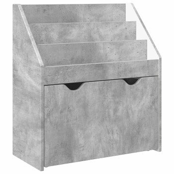 Gyerek könyvespolc beton szürke 60 x 29,5 x 69 cm faanyag