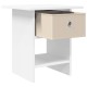 Éjjeli asztal fiókkal 2 pcs fehér 41 x 40 x 45 cm faanyag