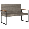 Kerti pad szürke és sötétszürke 107 x 61 x 80 cm polirattan