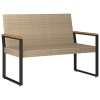 Kerti pad beige és krémszínű 107 x 61 x 80 cm polirattan