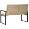 Kerti pad beige és krémszínű 107 x 61 x 80 cm polirattan