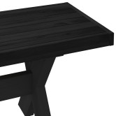Étkező pad noain 180 x 41 x 45 cm tömör fenyő fekete