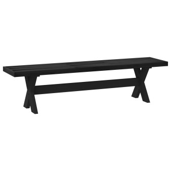 Étkező pad noain 180 x 41 x 45 cm tömör fenyő fekete